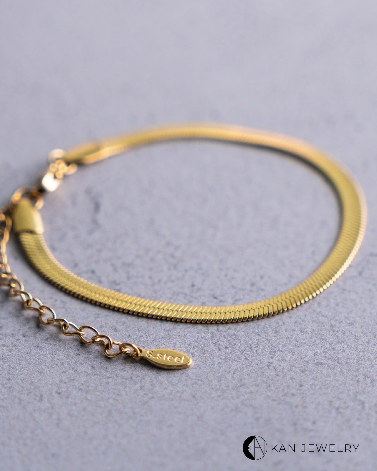 Pulsera snake dorado 3mm