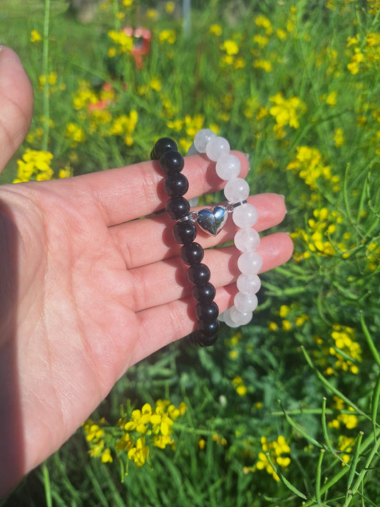 Pulseras de pareja con piedras naturales