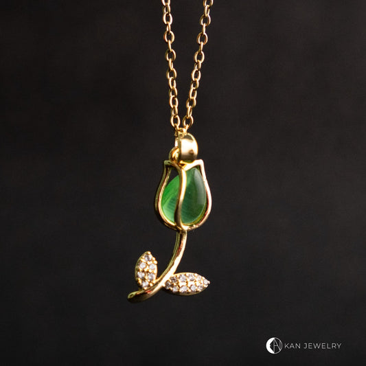 Collares tulipán de cristal