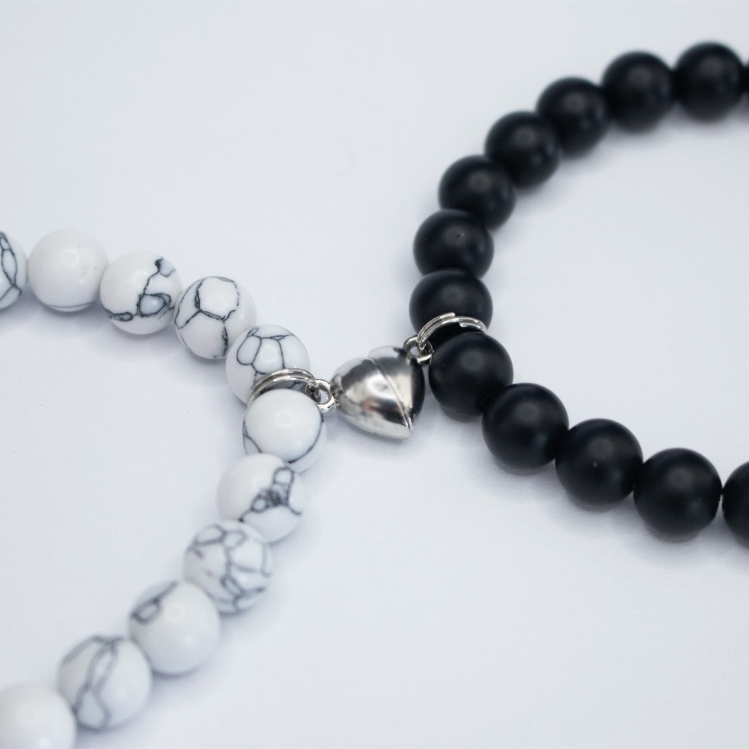 Pulseras de pareja con piedras naturales