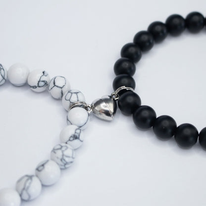 Pulseras de pareja con piedras naturales