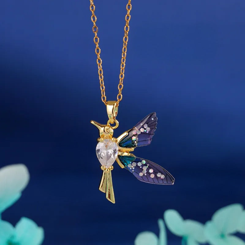Collar Colibrí de Cristal