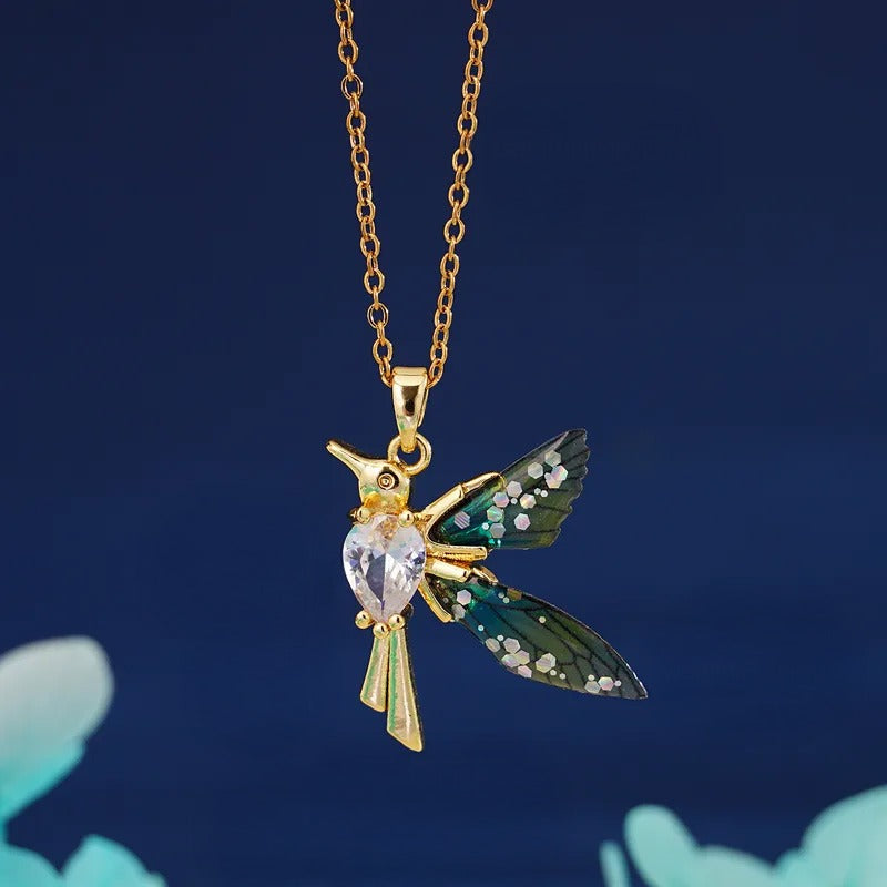 Collar Colibrí de Cristal
