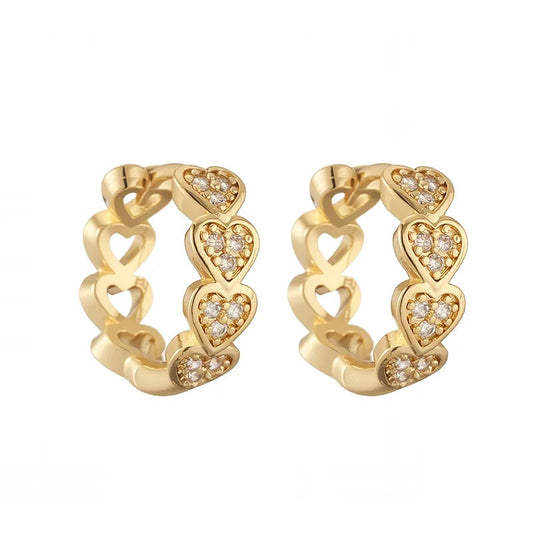 Rainbow Heart Hoops