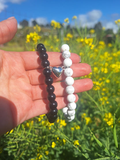 Pulseras de pareja con piedras naturales