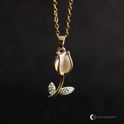 Collares tulipán de cristal