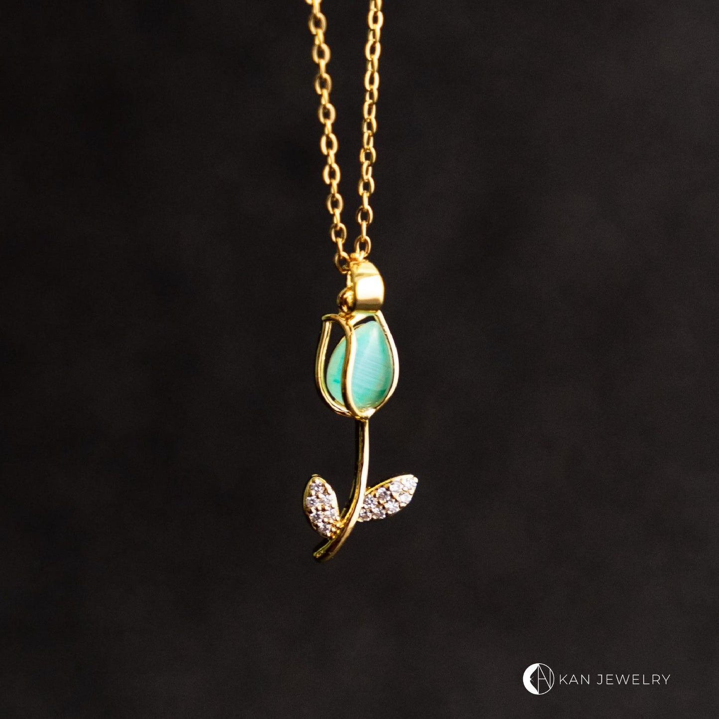 Collares tulipán de cristal