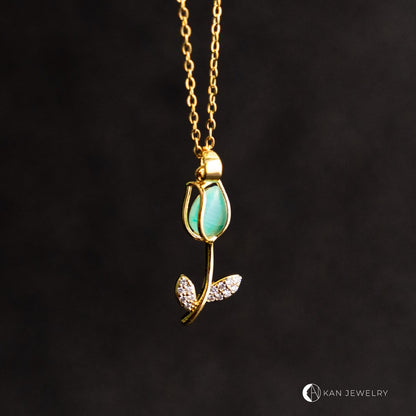 Collares tulipán de cristal