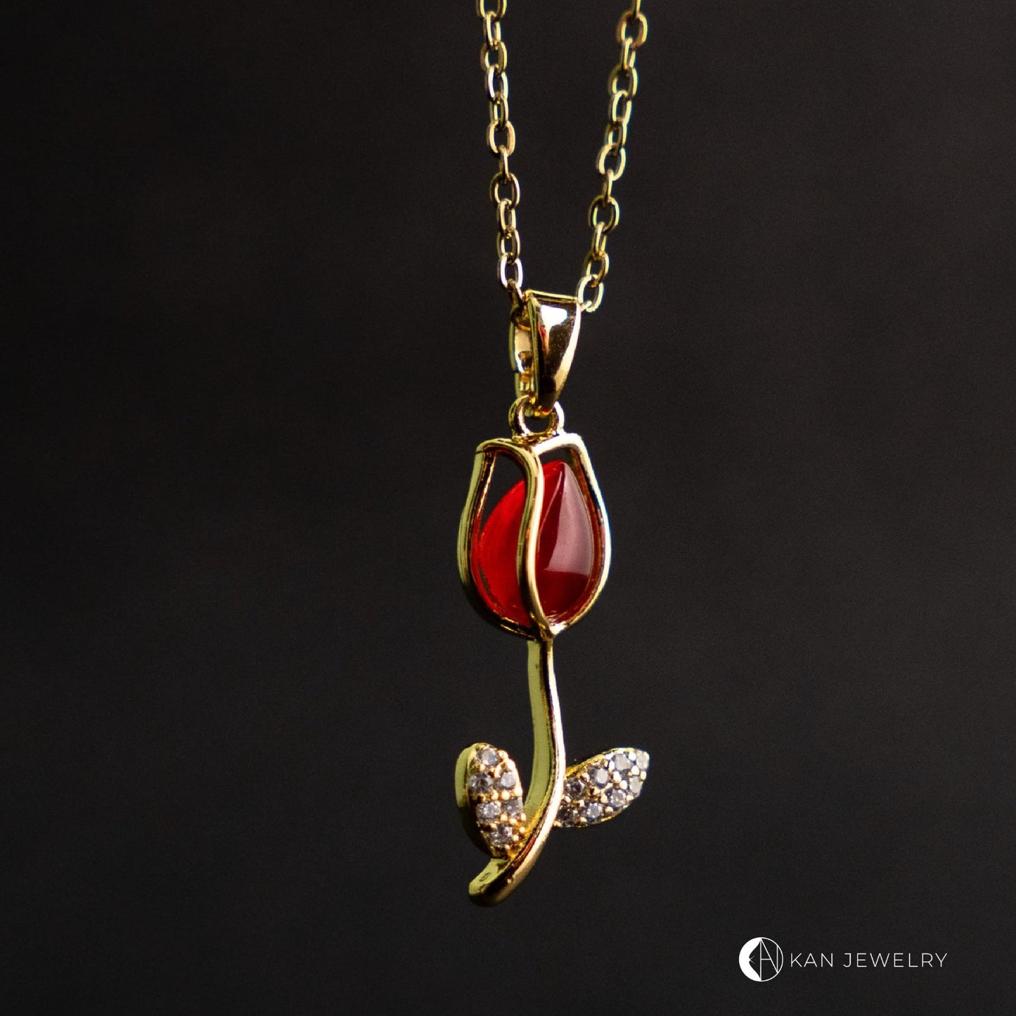 Collares tulipán de cristal