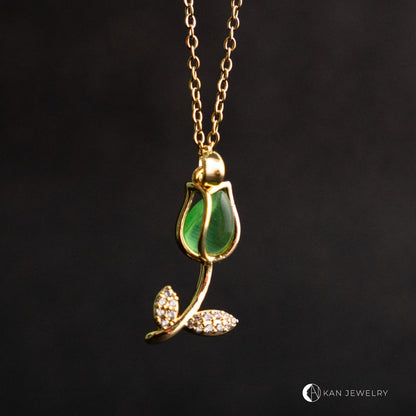 Collares tulipán de cristal