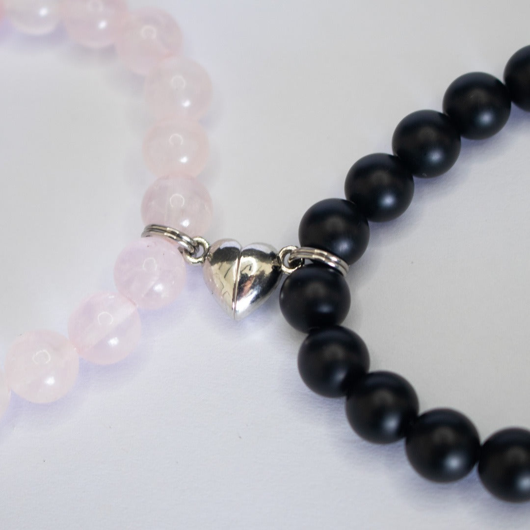 Pulseras de pareja con piedras naturales