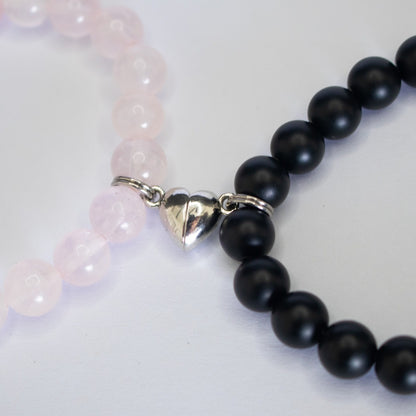 Pulseras de pareja con piedras naturales