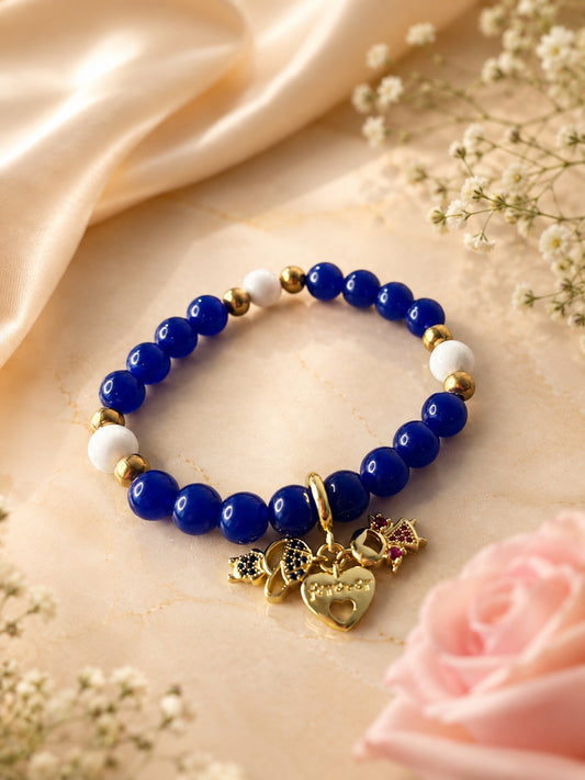 Pulsera De Piedra Jade Con Dije Childs